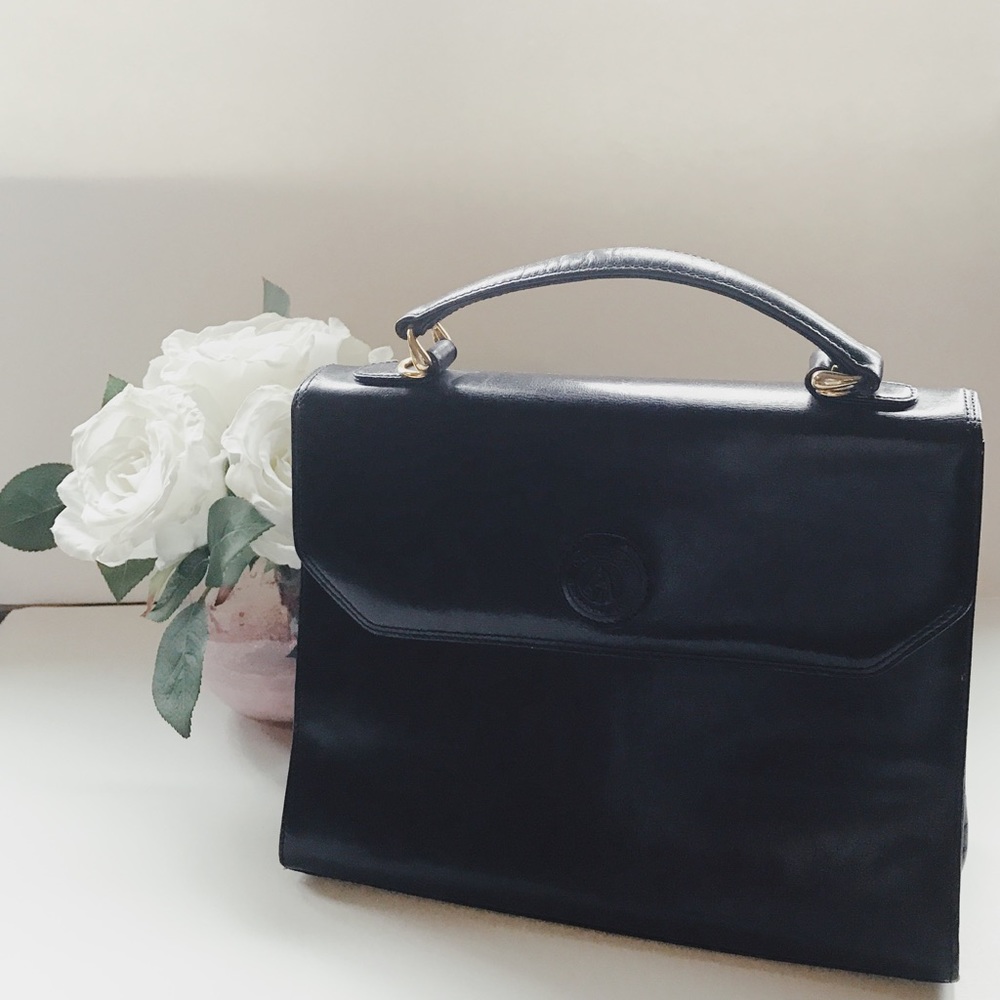 Vintage Courser equestrian leather handle bag